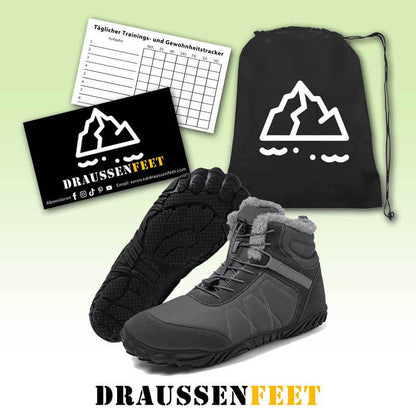 Outdoor-Schneestiefel Dicke Sohle Baumwollschuhe Wanderschuhe Rutschfester & Wasserdichter Barfußschuh für den Winter (Unisex)
