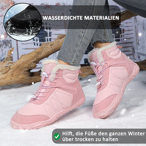 draussenfeet winter barfussschuhe schneestiefel 31511 rosa