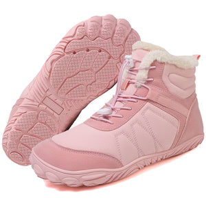 draussenfeet winter barfussschuhe schneestiefel 31511 rosa