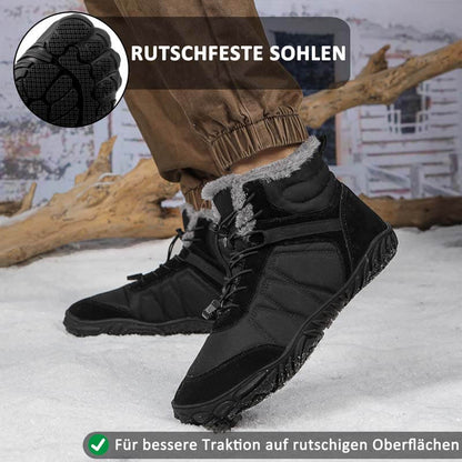 Outdoor-Schneestiefel Dicke Sohle Baumwollschuhe Wanderschuhe Rutschfester & Wasserdichter Barfußschuh für den Winter (Unisex)