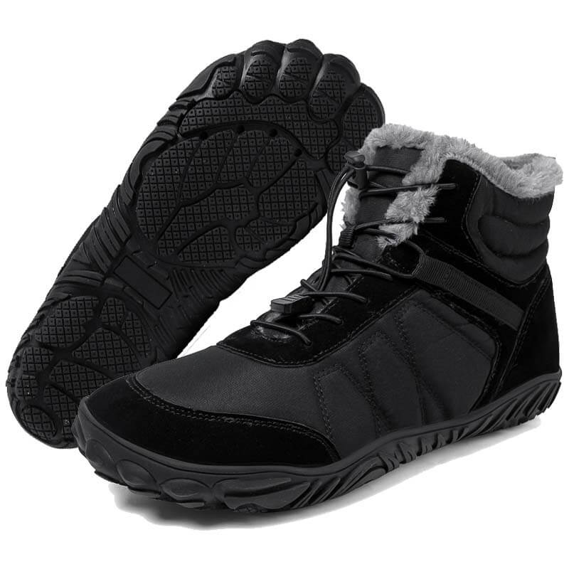 Outdoor-Schneestiefel Dicke Sohle Baumwollschuhe Wanderschuhe Rutschfester & Wasserdichter Barfußschuh für den Winter (Unisex)