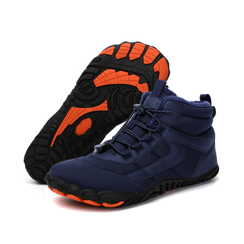 draussenfeet winter barfussschuhe schneestiefel 31512 blau