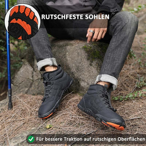 Winter Outdoor Plus Samt Wanderschuhe Schuhwerk Dick Warm Rutschfester & Wasserdichter Barfußschuh für den Winter (Unisex)