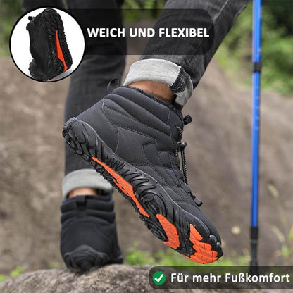 Winter Outdoor Plus Samt Wanderschuhe Schuhwerk Dick Warm Rutschfester & Wasserdichter Barfußschuh für den Winter (Unisex)