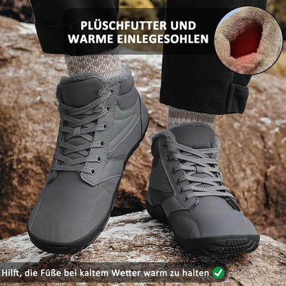 Schneestiefel für den Winter Warm Mittelhohe Wanderschuhe Rutschfester & Wasserdichter Barfußschuh für den Winter (Unisex)