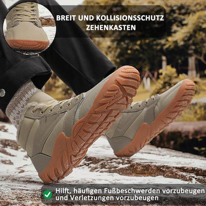 Schneestiefel für den Winter Warm Mittelhohe Wanderschuhe Rutschfester & Wasserdichter Barfußschuh für den Winter (Unisex)