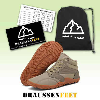 Schneestiefel für den Winter Warm Mittelhohe Wanderschuhe Rutschfester & Wasserdichter Barfußschuh für den Winter (Unisex)