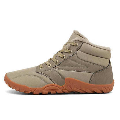 Schneestiefel für den Winter Warm Mittelhohe Wanderschuhe Rutschfester & Wasserdichter Barfußschuh für den Winter (Unisex)