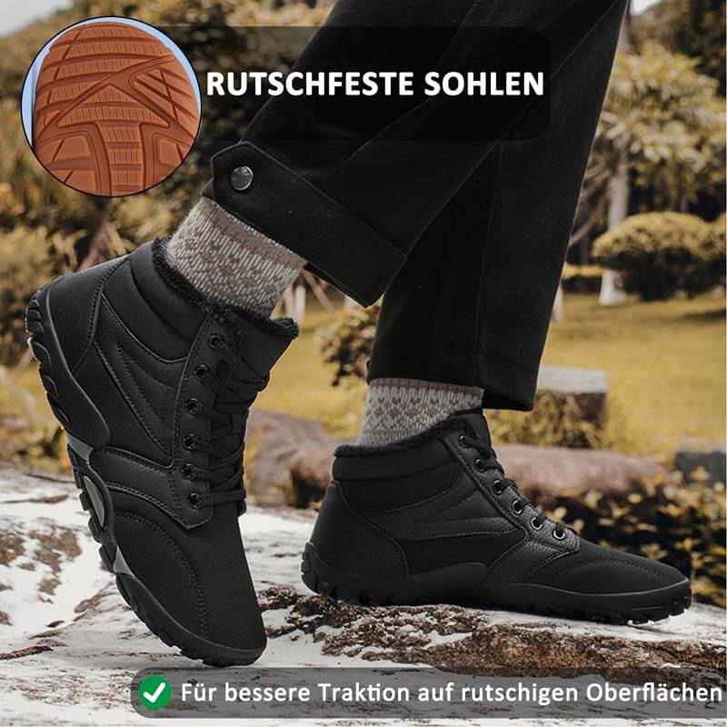 Schneestiefel für den Winter Warm Mittelhohe Wanderschuhe Rutschfester & Wasserdichter Barfußschuh für den Winter (Unisex)