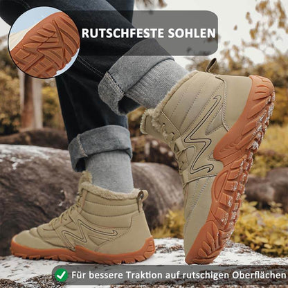 Winter-Schneestiefel Warme High-Top-Wanderschuhe Rutschfester & Wasserdichter Barfußschuh für den Winter (Unisex)