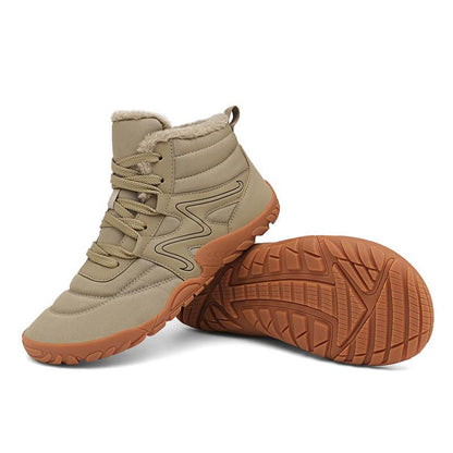 Winter-Schneestiefel Warme High-Top-Wanderschuhe Rutschfester & Wasserdichter Barfußschuh für den Winter (Unisex)