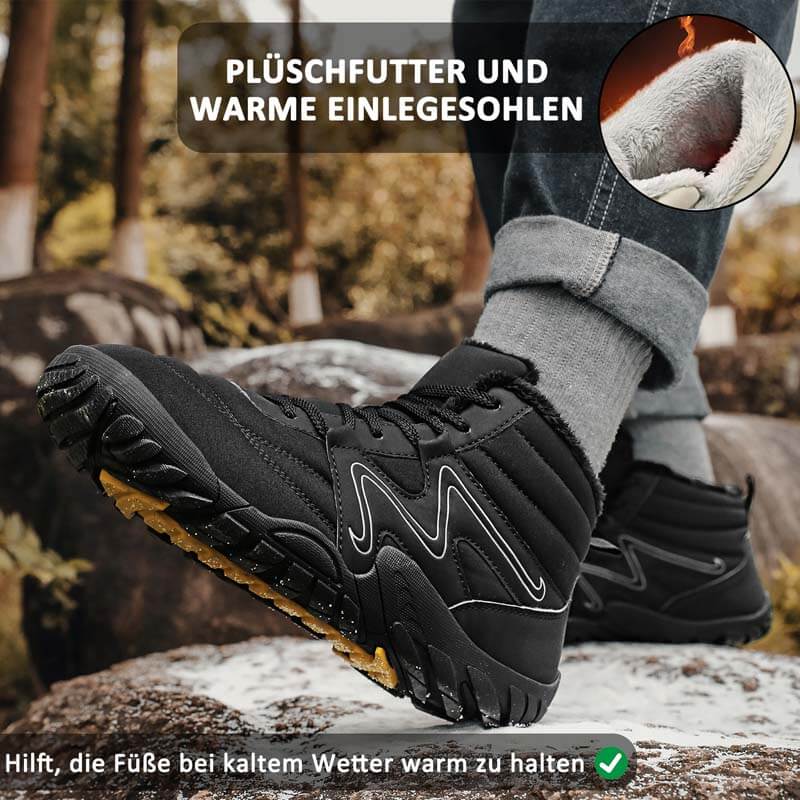 Winter-Schneestiefel Warme High-Top-Wanderschuhe Rutschfester & Wasserdichter Barfußschuh für den Winter (Unisex)