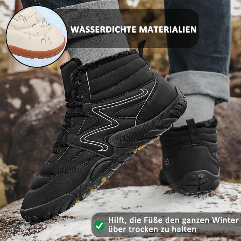 Winter-Schneestiefel Warme High-Top-Wanderschuhe Rutschfester & Wasserdichter Barfußschuh für den Winter (Unisex)