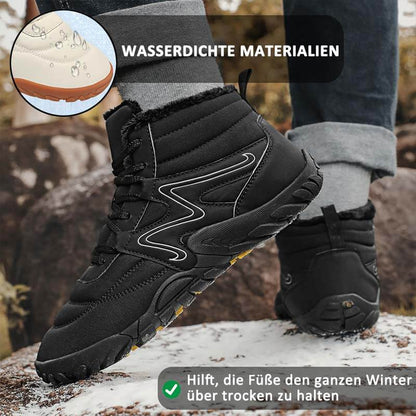 Winter-Schneestiefel Warme High-Top-Wanderschuhe Rutschfester & Wasserdichter Barfußschuh für den Winter (Unisex)