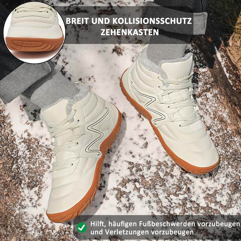 Winter-Schneestiefel Warme High-Top-Wanderschuhe Rutschfester & Wasserdichter Barfußschuh für den Winter (Unisex)