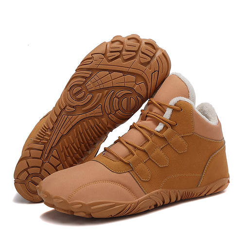 draussenfeet winter barfussschuhe schneestiefel 31515 braun