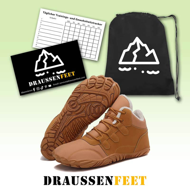 Outdoor-Winter-Schneestiefel Barfuß Verdickte Warme Wanderschuhe Rutschfester & Wasserdichter Barfußschuh für den Winter (Unisex)