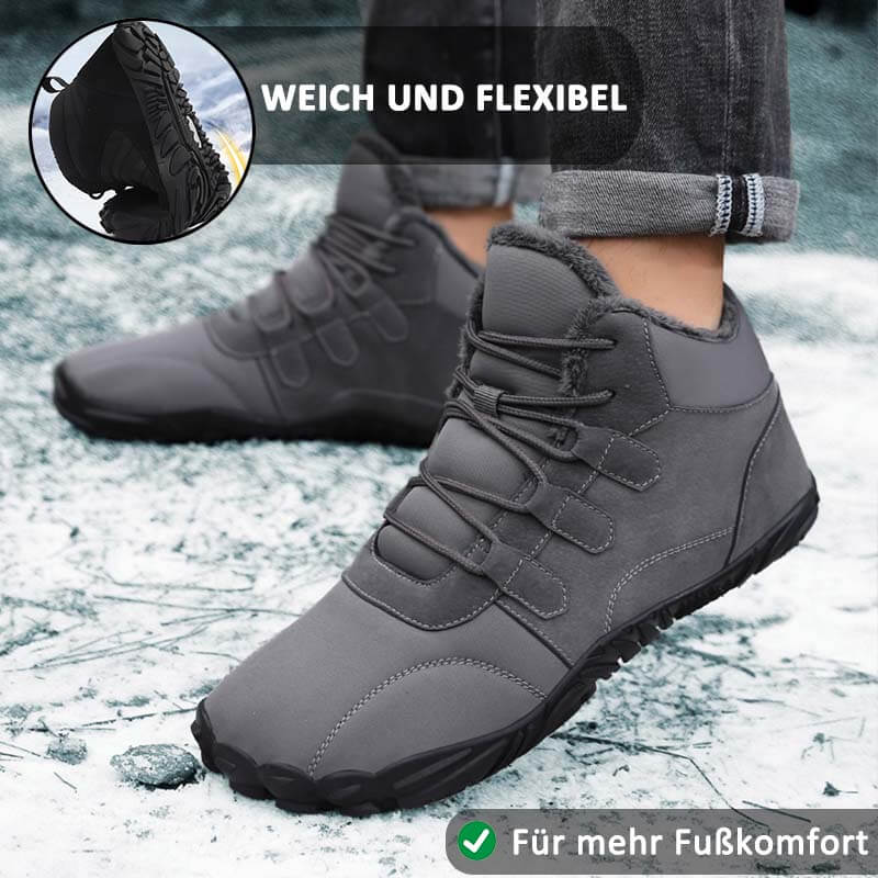 Outdoor-Winter-Schneestiefel Barfuß Verdickte Warme Wanderschuhe Rutschfester & Wasserdichter Barfußschuh für den Winter (Unisex)