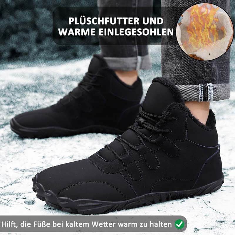 Outdoor-Winter-Schneestiefel Barfuß Verdickte Warme Wanderschuhe Rutschfester & Wasserdichter Barfußschuh für den Winter (Unisex)