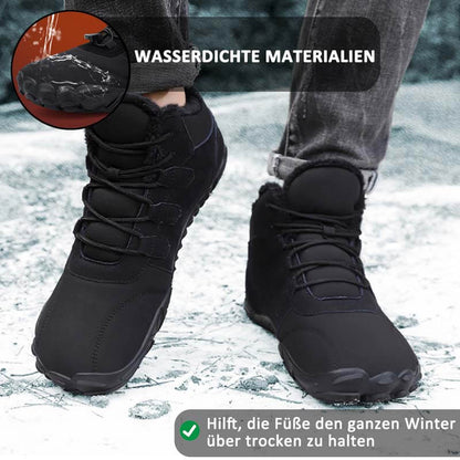 Outdoor-Winter-Schneestiefel Barfuß Verdickte Warme Wanderschuhe Rutschfester & Wasserdichter Barfußschuh für den Winter (Unisex)