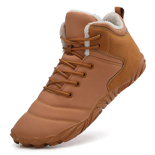 draussenfeet winter barfussschuhe schneestiefel 31516 braun