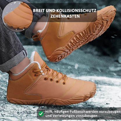 Wanderschuhe Schneestiefel Lässig Verschleißfest Rutschfester & Wasserdichter Barfußschuh für den Winter (Unisex)