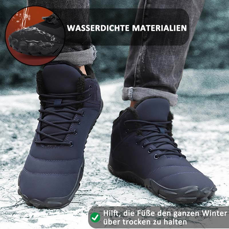 Wanderschuhe Schneestiefel Lässig Verschleißfest Rutschfester & Wasserdichter Barfußschuh für den Winter (Unisex)
