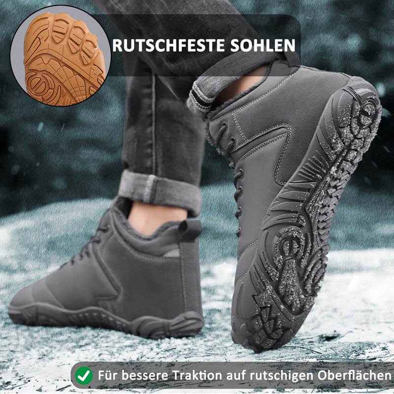 Wanderschuhe Schneestiefel Lässig Verschleißfest Rutschfester & Wasserdichter Barfußschuh für den Winter (Unisex)