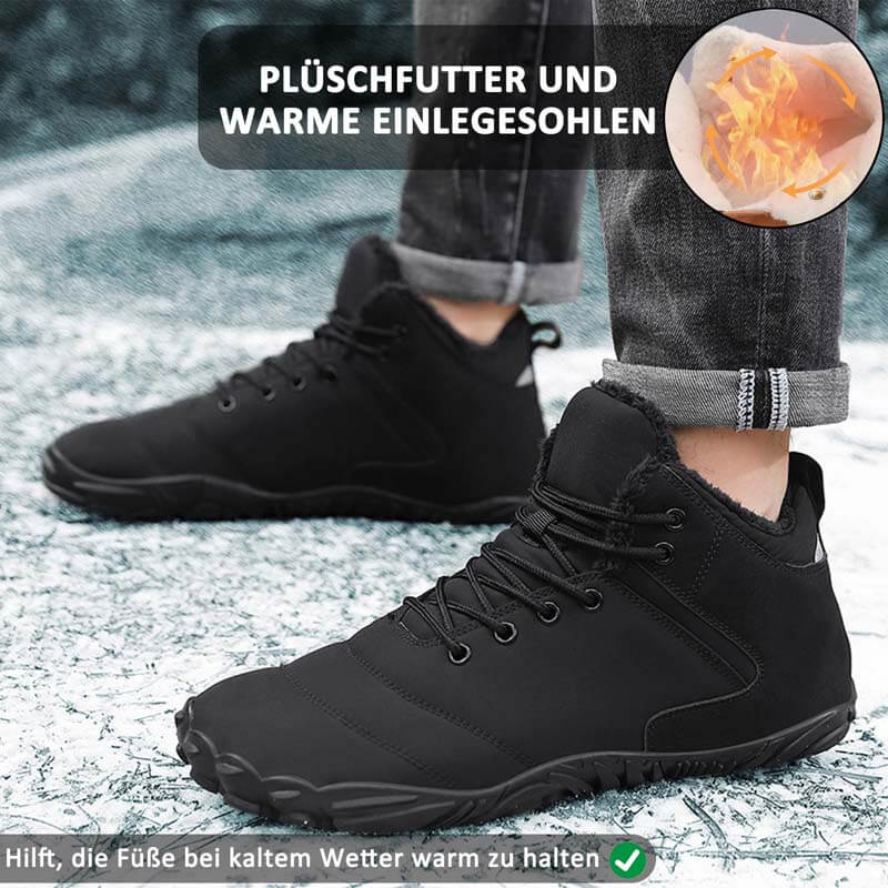 Wanderschuhe Schneestiefel Lässig Verschleißfest Rutschfester & Wasserdichter Barfußschuh für den Winter (Unisex)