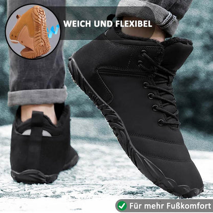 Wanderschuhe Schneestiefel Lässig Verschleißfest Rutschfester & Wasserdichter Barfußschuh für den Winter (Unisex)