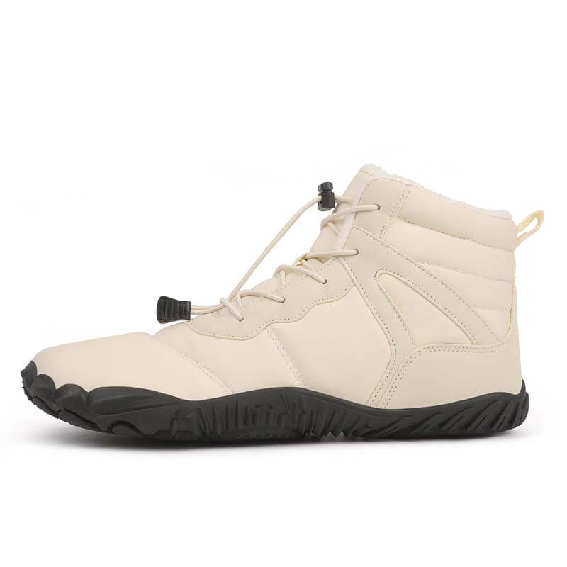 Warme Schneestiefel für den Winter im Freien Verschleißfeste Wanderschuhe mit Mittlerem Schaft Rutschfester & Wasserdichter Barfußschuh für den Winter (Unisex)