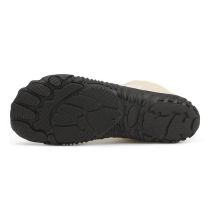 Warme Schneestiefel für den Winter im Freien Verschleißfeste Wanderschuhe mit Mittlerem Schaft Rutschfester & Wasserdichter Barfußschuh für den Winter (Unisex)