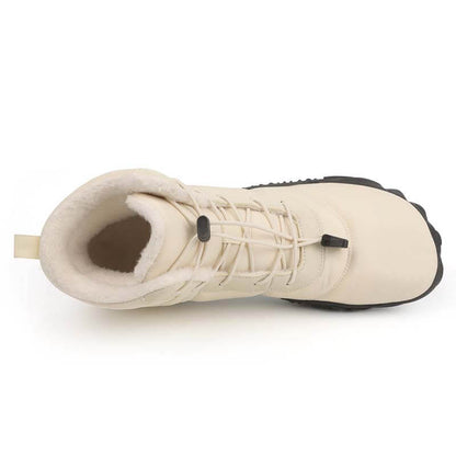 Warme Schneestiefel für den Winter im Freien Verschleißfeste Wanderschuhe mit Mittlerem Schaft Rutschfester & Wasserdichter Barfußschuh für den Winter (Unisex)