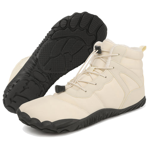 draussenfeet winter barfussschuhe schneestiefel 31517 beige