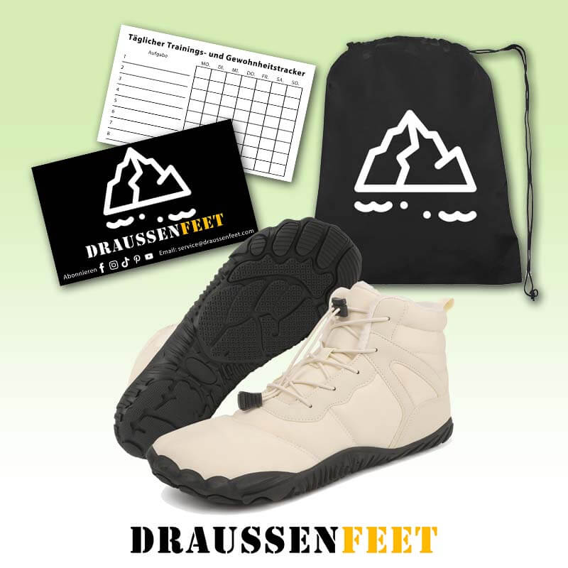 Warme Schneestiefel für den Winter im Freien Verschleißfeste Wanderschuhe mit Mittlerem Schaft Rutschfester & Wasserdichter Barfußschuh für den Winter (Unisex)