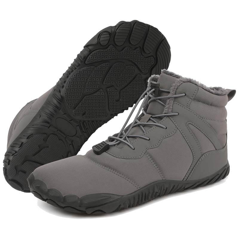Warme Schneestiefel für den Winter im Freien Verschleißfeste Wanderschuhe mit Mittlerem Schaft Rutschfester & Wasserdichter Barfußschuh für den Winter (Unisex)