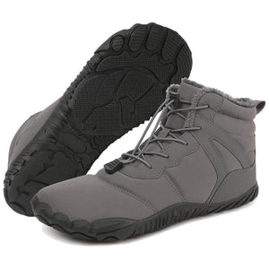 Warme Schneestiefel für den Winter im Freien Verschleißfeste Wanderschuhe mit Mittlerem Schaft Rutschfester & Wasserdichter Barfußschuh für den Winter (Unisex)