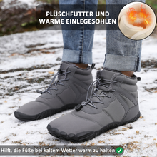 Lade das Bild in den Galerie-Viewer, draussenfeet winter barfussschuhe schneestiefel 31517 grau
