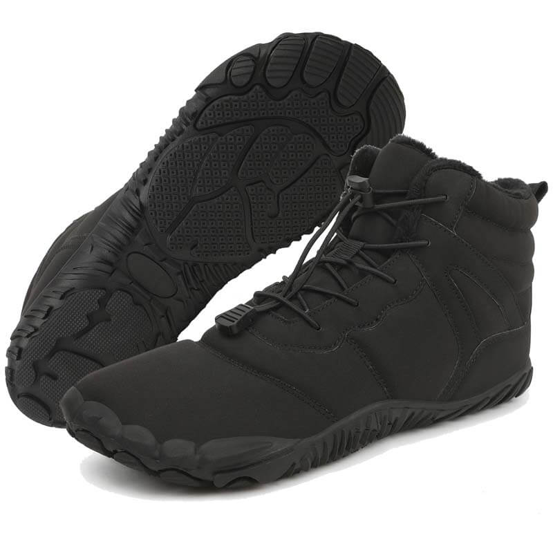 Warme Schneestiefel für den Winter im Freien Verschleißfeste Wanderschuhe mit Mittlerem Schaft Rutschfester & Wasserdichter Barfußschuh für den Winter (Unisex)