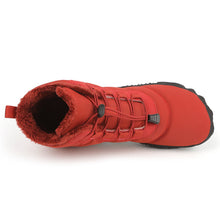 Lade das Bild in den Galerie-Viewer, draussenfeet winter barfussschuhe schneestiefel 31518 weinrot
