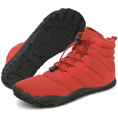 draussenfeet winter barfussschuhe schneestiefel 31518 weinrot