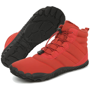 draussenfeet winter barfussschuhe schneestiefel 31518 weinrot
