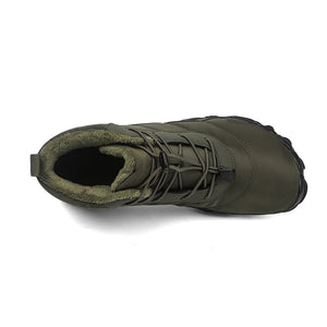 draussenfeet winter barfussschuhe schneestiefel 31519 armeegrun