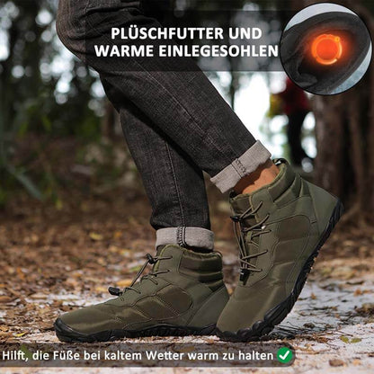 Dicke Schneestiefel für Draußen Warme Bergsteiger- und Wanderschuhe Rutschfester & Wasserdichter Barfußschuh für den Winter (Unisex)