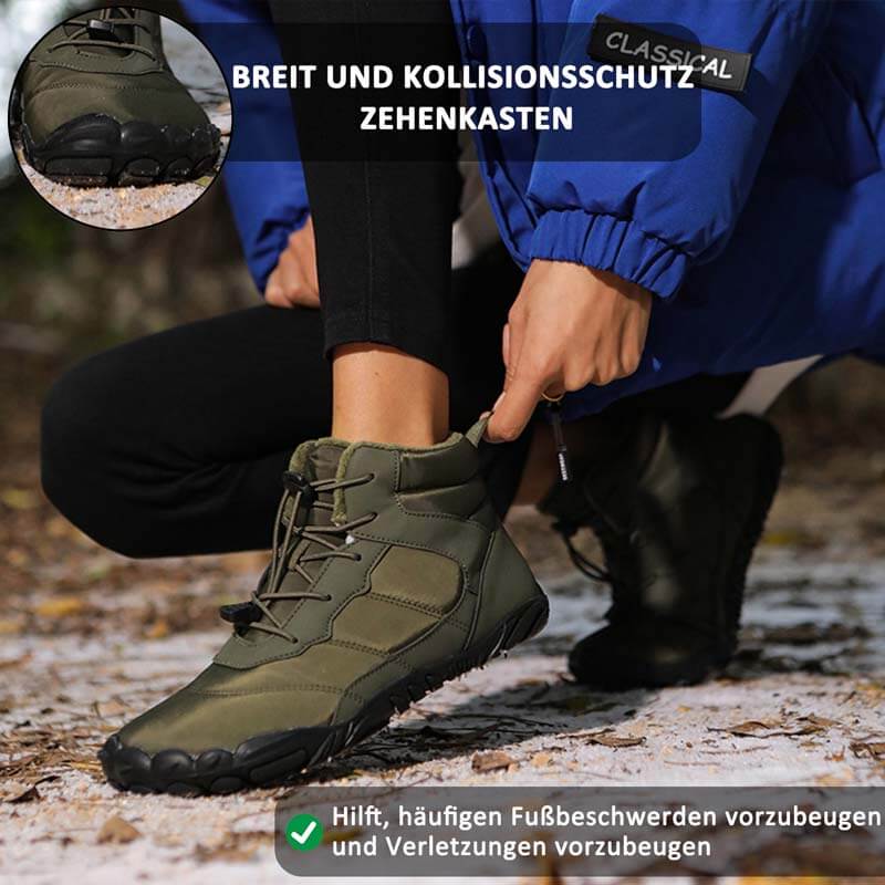 Dicke Schneestiefel für Draußen Warme Bergsteiger- und Wanderschuhe Rutschfester & Wasserdichter Barfußschuh für den Winter (Unisex)