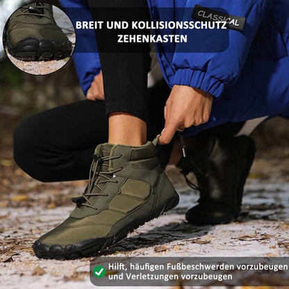 Dicke Schneestiefel für Draußen Warme Bergsteiger- und Wanderschuhe Rutschfester & Wasserdichter Barfußschuh für den Winter (Unisex)