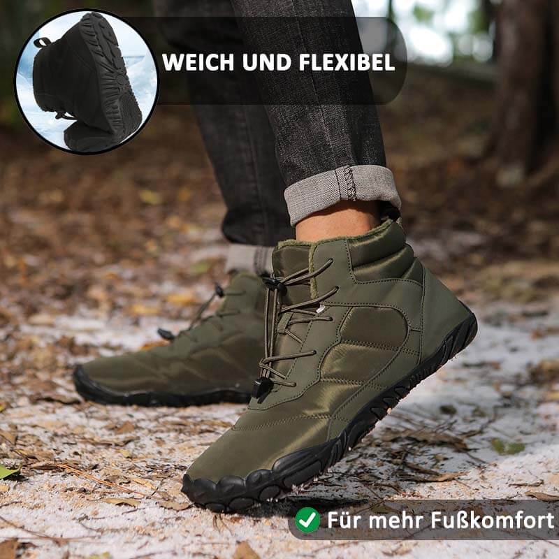 Dicke Schneestiefel für Draußen Warme Bergsteiger- und Wanderschuhe Rutschfester & Wasserdichter Barfußschuh für den Winter (Unisex)