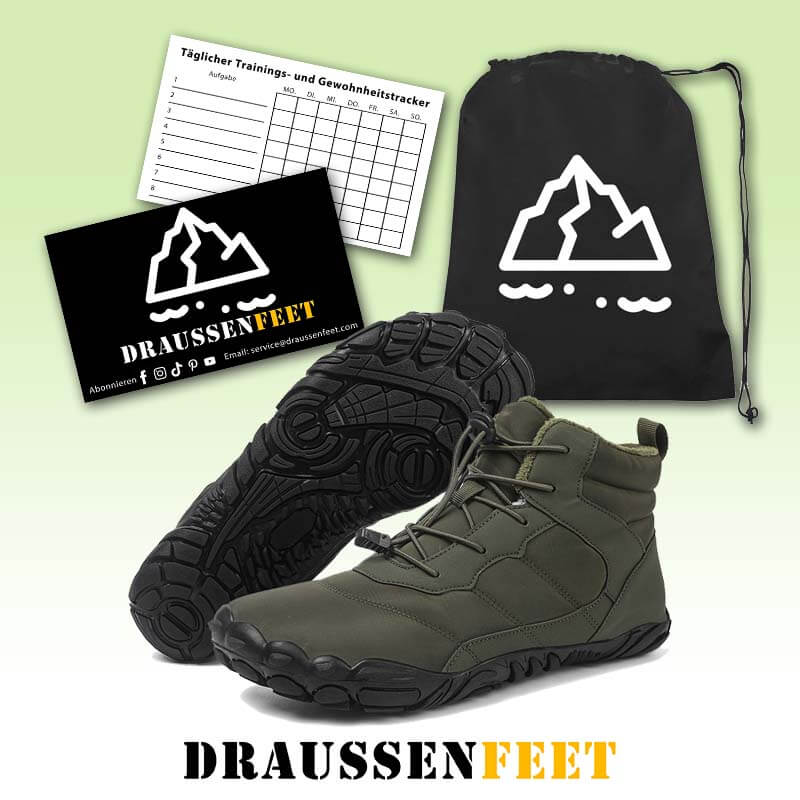 Dicke Schneestiefel für Draußen Warme Bergsteiger- und Wanderschuhe Rutschfester & Wasserdichter Barfußschuh für den Winter (Unisex)