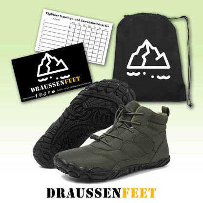 Dicke Schneestiefel für Draußen Warme Bergsteiger- und Wanderschuhe Rutschfester & Wasserdichter Barfußschuh für den Winter (Unisex)