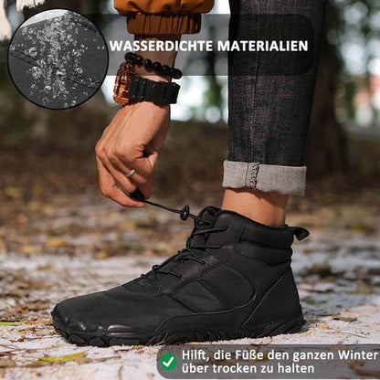 Dicke Schneestiefel für Draußen Warme Bergsteiger- und Wanderschuhe Rutschfester & Wasserdichter Barfußschuh für den Winter (Unisex)